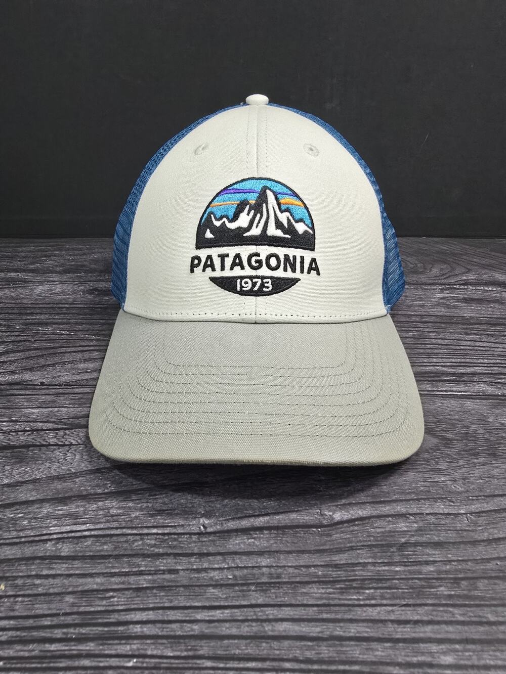 Patagonia Fitz Roy Scope LoPro Trucker Hat Cap Snapback Blue White Gray SP20